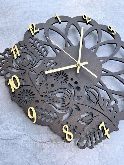 Настінний дерев'яний годинник з фанери Оригінальний годинник  Декор для дому, офісу, подарунок | Зображення 3