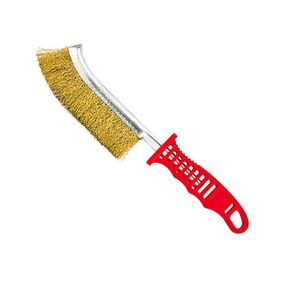 Щітка для металу (сталевий дріт із латунним покриттям, пластикова ручка) TOPTUL NBCB0326