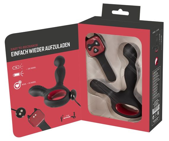 Вибростимулятор простаты с ротацией и подогревом You2Toys Silicone Prostate Plug, черный Sex Aura | Зображення 6