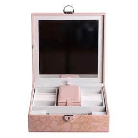 Скринька для прикрас з еко шкіри 2 яруси із замком органайзер для ювелірних виробів HP-5-22P