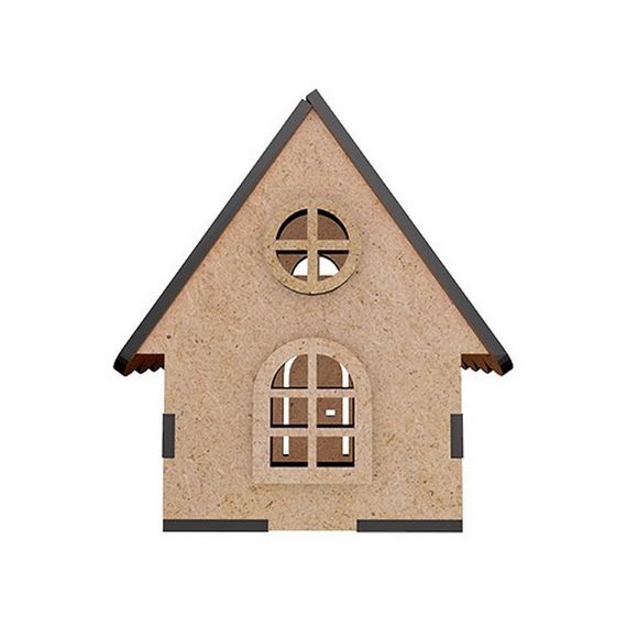 Заготовка для декорування "Будиночок 12" FDPO-403 з LED свічкою в комплекті | Зображення 2