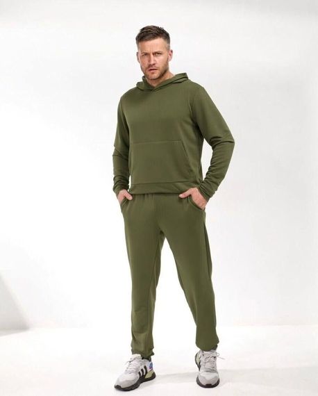 Мужской спортивный костюм SOLINNA Mod 105, комплект худые + брюки,  46–60 Хаки, 54–56 | Зображення 2