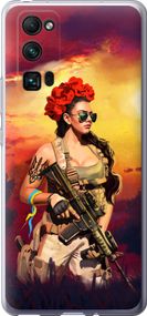 Чехол на Huawei Honor 30 Pro Украинка с оружием "5316u-1920-17620"