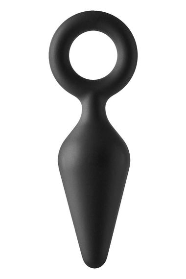 Анальная пробка черная Dreamtoys FANTASSTIC с кольцом, Medium sexstyle