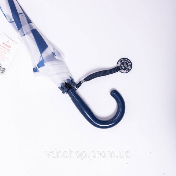 Класична дитяча парасолька-тростина напівавтомат з поліестеру 8 спиць діаметр 82 см Синя HP-23-9BL | Зображення 3