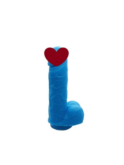 Крафтове мило-член із присоскою Чистий Кайф Blue size S натуральне Sex Aura
