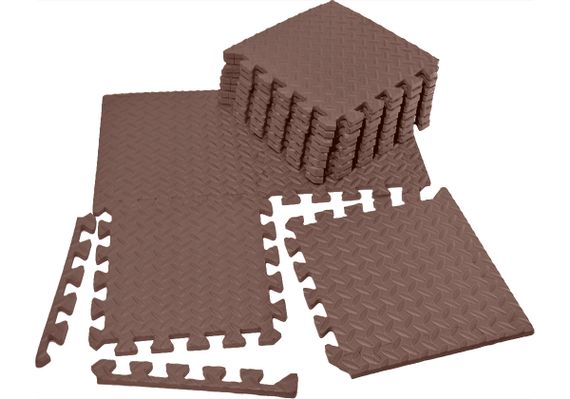 Татамі мат EasyFit 8 шт (30х30 см) ластівчин хвіст коричневий (EF-1950-30-BN)