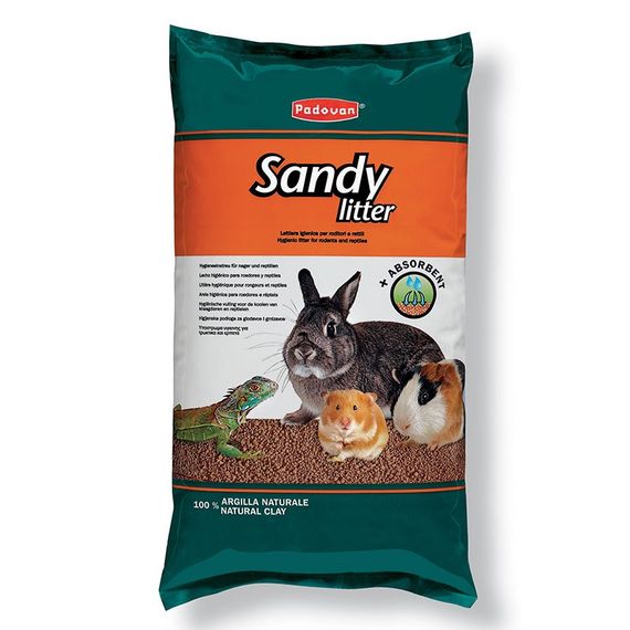 Наполнитель для грызунов Padovan Sandy Litter глиняный 4 кг
