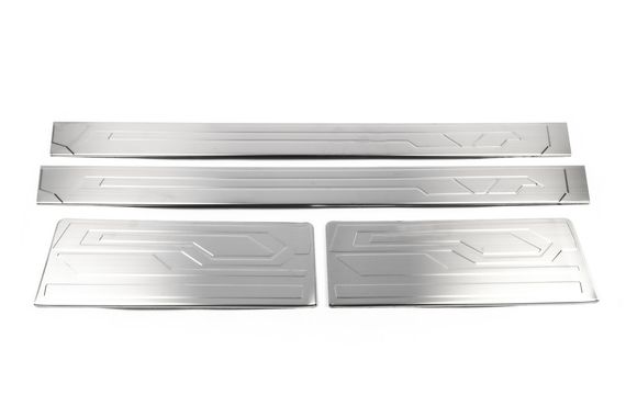 Накладки на внутрішні пороги OmsaLine (нерж) 4 двері для Ford Custom 2013-2024 рр | Зображення 4