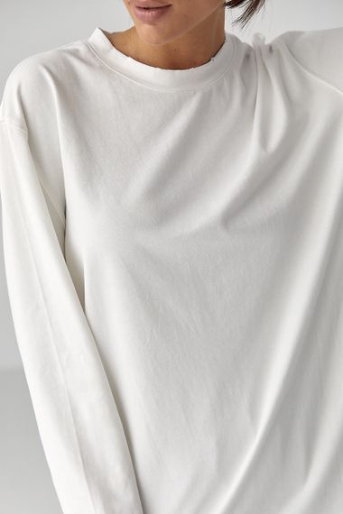 Однотонний базовий лонг oversize - білий цвет, ONE SIZE (є розміри) | Зображення 3