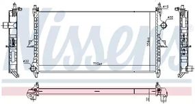 Радіатор охолодження двигуна PEUGEOT 508, CITROquen C5, NISSENS (636019)