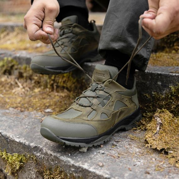 Кроссовки тактические STIMUL Техас / Кожа / Cordura / Деми / Зима 30.1, Весна/Осень, Олива | Зображення 1