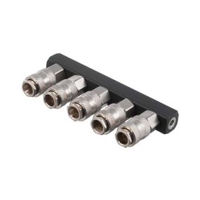 Розгалужувач повітря 1/4" на 5 виходів, прямий, зі швидкорознімними з'єднаннями, 10bar INTERTOOL PT-18571