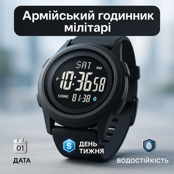Військовий годинник з секундоміром, Годинник тактичний протиударний кварцовий армійський XU-26