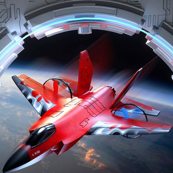 Літак на радіокеруванні SCHE HW39 F35 Fighter Red | Зображення 2