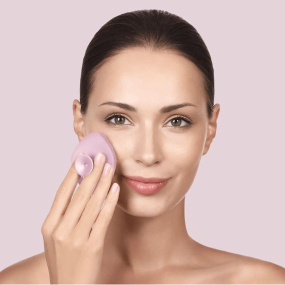 Щітка для обличчя GESKE Facial Brush 4в1 з тримачем pink | Зображення 3