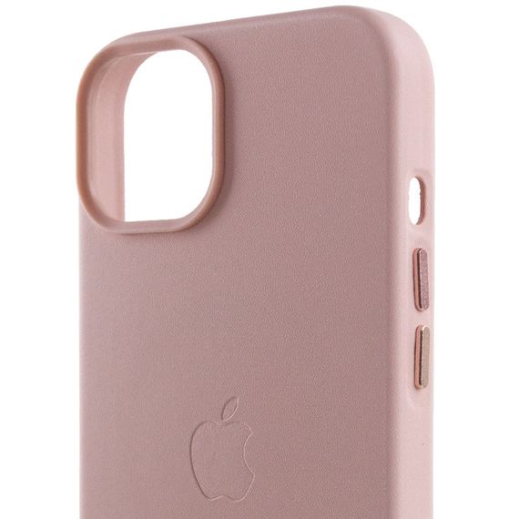 Кожаный чехол Leather Case (AA Plus) with MagSafe для Apple iPhone 14 (6.1") Sand Pink | Зображення 4