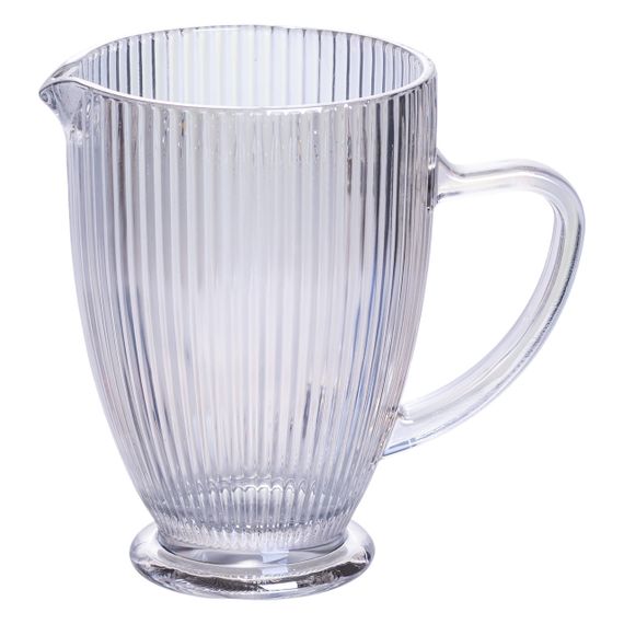 Глечик скляний 1,2 л ребристий фігурний HP7118RB