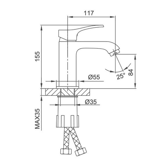 Змішувач для умивальника Frap F1075-9 | Зображення 5