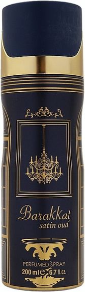 Дезодорант Fragrance World Barakkat Satin Oud жіночий дезодорант 200мл 200 мл