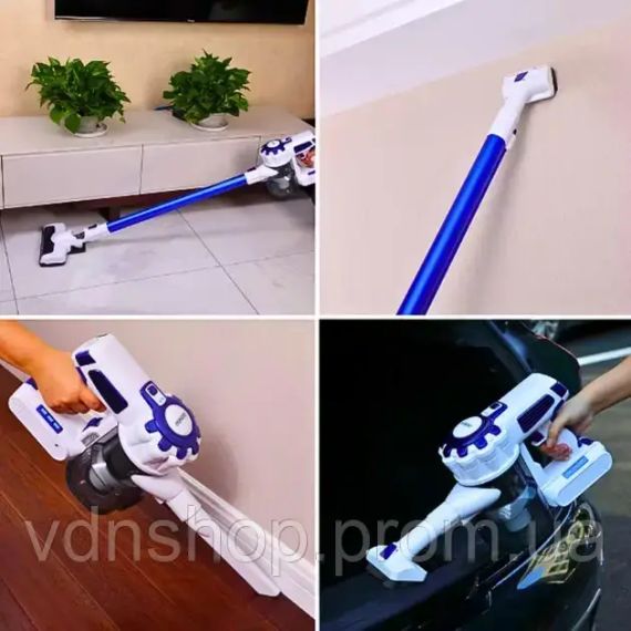 Современный беспроводной пылесос с подсветкой Rainberg RB-2301 Мощный аккумуляторный пылесос без мешка | Зображення 2