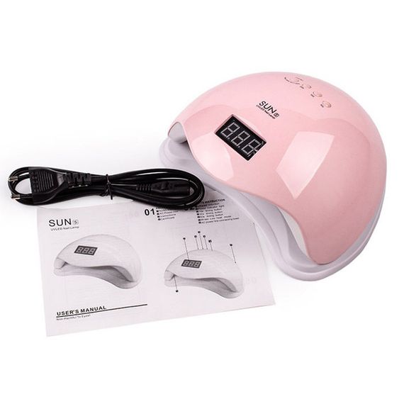 Ультрафіолетова лампа для Манікюру UV LAMP Sun 6, Світлодіодна сушарка для гель лаку. Колір: рожевий | Зображення 3