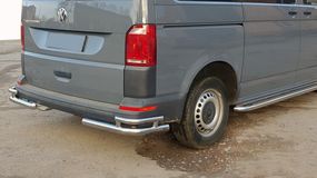 Задние уголки AK003-Double (2 шт, нерж) для Volkswagen T6 2015-2024,