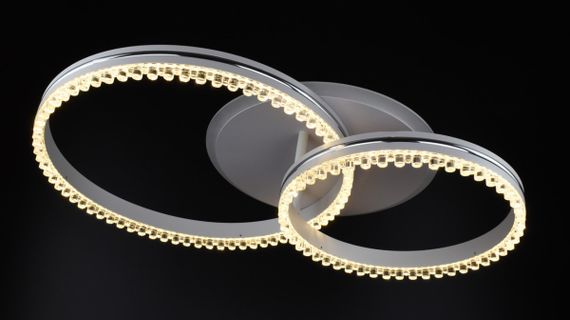 Люстра світлодіодна стельова LED світильник для квартири на стелю лед з пультом 26028 Білий 12х40х61 см. | Зображення 2