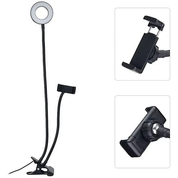 Світлодіодне освітлення для блогера, Селфі лампа для зйомки Кільцева лампа блогерів тик струму TB-37 | Зображення 7