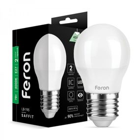 Лампа світлодіодна LED Feron G45 7W E27 4000K LB-195