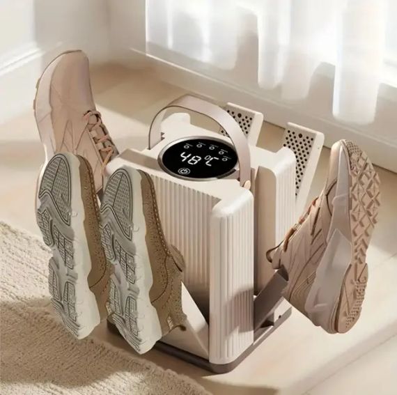 Сушилка для обуви, электросушилка на 3 пары с таймером от 30 до 120 минут быстрой сушки ботинок с ультрафиолетом, вертикальная с антибактериальным эффектом