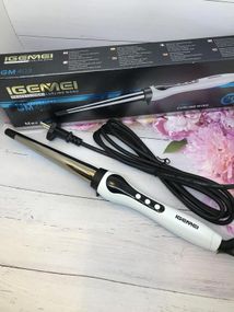Профессиональная Конусная плойка для локонов Gemei GM-403