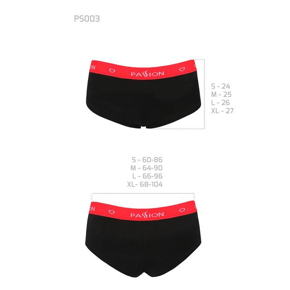 Трусики-шортики Passion PS003 PANTIES M, black | Зображення 5