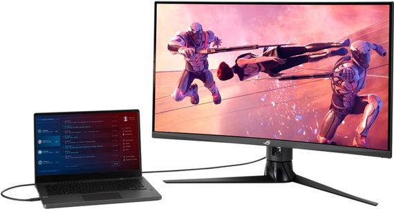 Монитор LCD 31.5&quot; Asus ROG Strix XG32VC HDMI, DP, USB Type C/B, VA, 2560x1440, CURVED,170Hz, 1ms, HDR400, 125% sRGB, FreeSync (90LM03S0-B04170) | Зображення 9