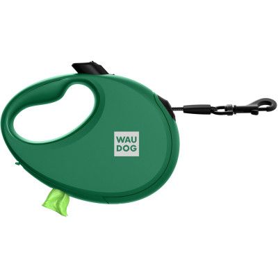 Поводок для собак WAUDOG R-leash с контейнером для пакетов L до 40 кг 5 м зеленый (262918) | Зображення 1