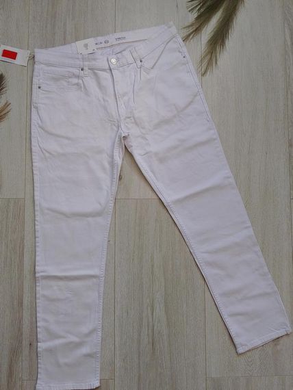 Джинси чоловічі білі завужені р. 38/32 slim