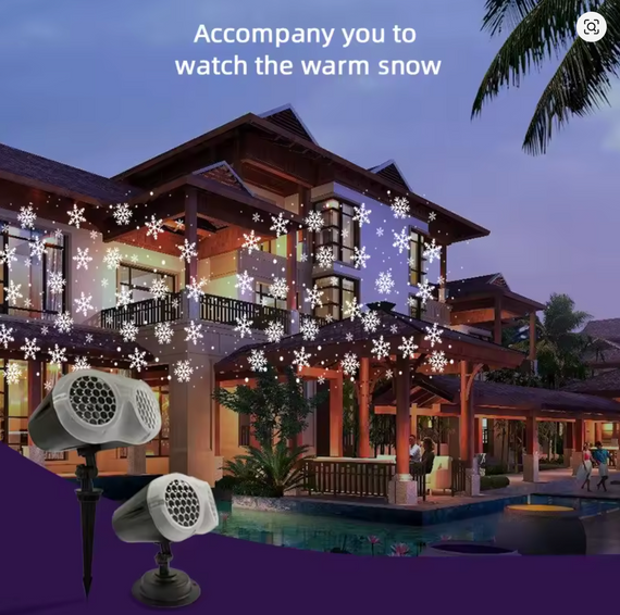 Різдвяна фотолампа у формі штучної сови — проєкційна підсвітка для дому та саду | Зображення 3