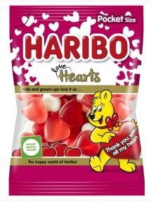 Конфеты желейные (сердечка)  Haribo Love Hearts 100г жевательные конфеты Харибо