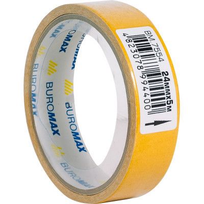 Скотч Buromax двухсторонний на тканевой основе 24 мм х 5 м (BM.7554) | Зображення 1