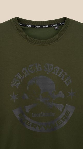 Світшот з принтом чоловічий LAWA P-MB02370 2XL Оливковий shop (2000999563157) | Зображення 1
