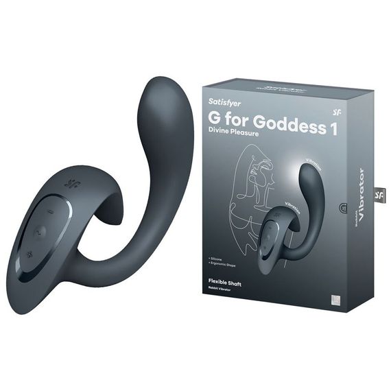 Вагінально-кліторальний вібратор Satisfyer G for Goddess 1 Dark Grey, 2 мотори | Зображення 6