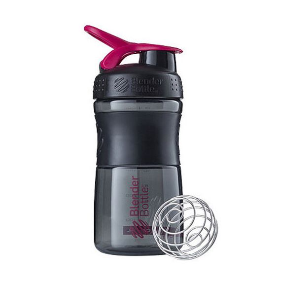 Шейкер спортивний (пляшка) BlenderBottle SportMixer 20oz/590ml Black/Pink (Original) | Зображення 1