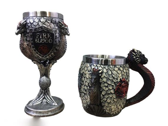 Подарунковий набір Чашка Келих 3D Гра Престолів Game Of Thrones Fire and Blood Будинок Таргарієн | Зображення 2