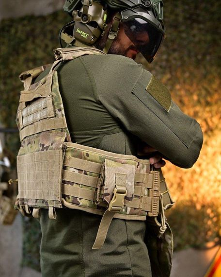 Плитоноска 4 швидких скидання з наплечником Cordura мультикам ПП7890 | Зображення 5
