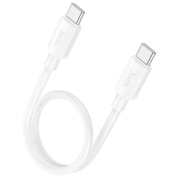 Дата кабель Hoco X96 Hyper Type-C to Type-C 60W (0.25m) White | Зображення 1