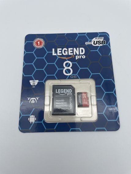 Карта памяти micro LEGEND PRO 8GB class 10 (c адаптером)
