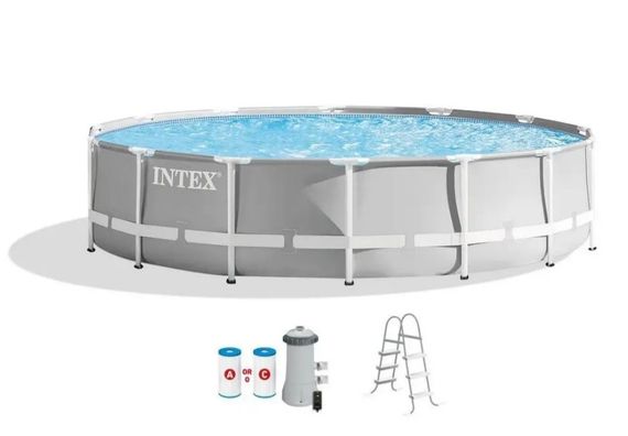 Басейн каркасний 17 в 1 INTEX 26716, 366 x 99 см + машина для створення бульбашок (DM-26716-M)
