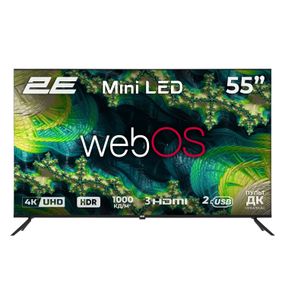 Телевізор 2E 55' MiniLED 4K 60Hz Smart WebOS Black (2E-55A88H)