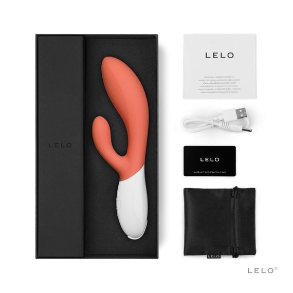 Вібратор-кролик LELO Ina 3 Coral, 10 режимів вібрації, потужний мотор Sex Aura | Зображення 1