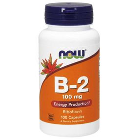 Витамин Now Foods Рибофлавин, B-2, 100 мг, 100 капсул (NOW-00447)